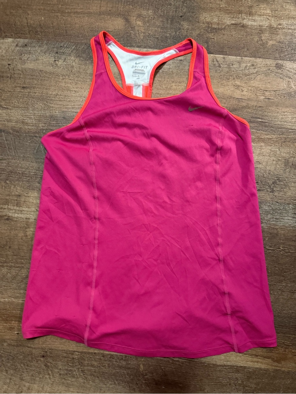 Nike Pink Racerback Tank with Orange Trim